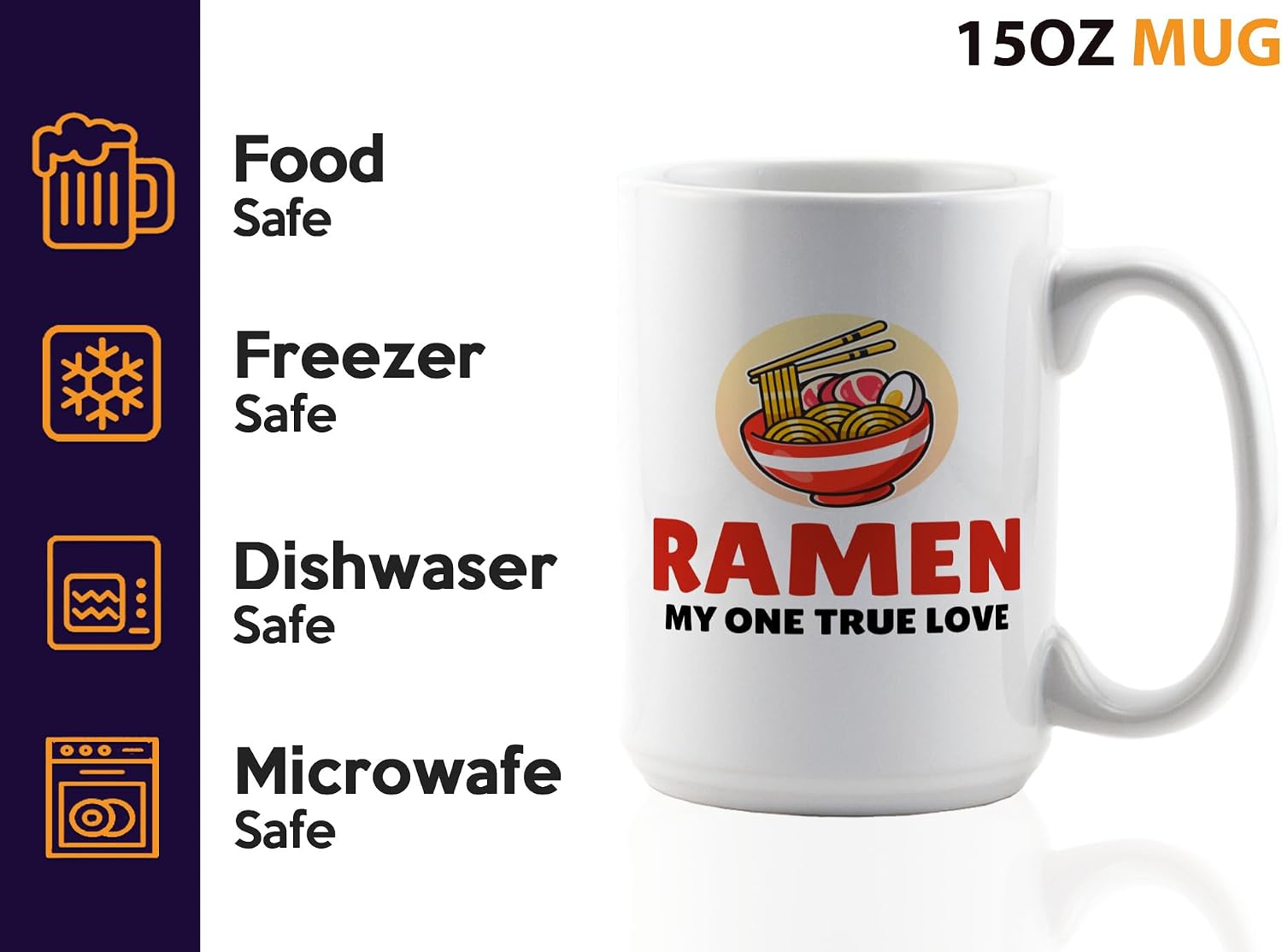 Ramen Lover Coffee Mug 15oz White -my one TRUE - Food Lovers chicken pumpkin vegan pantry spicy noodles image 4