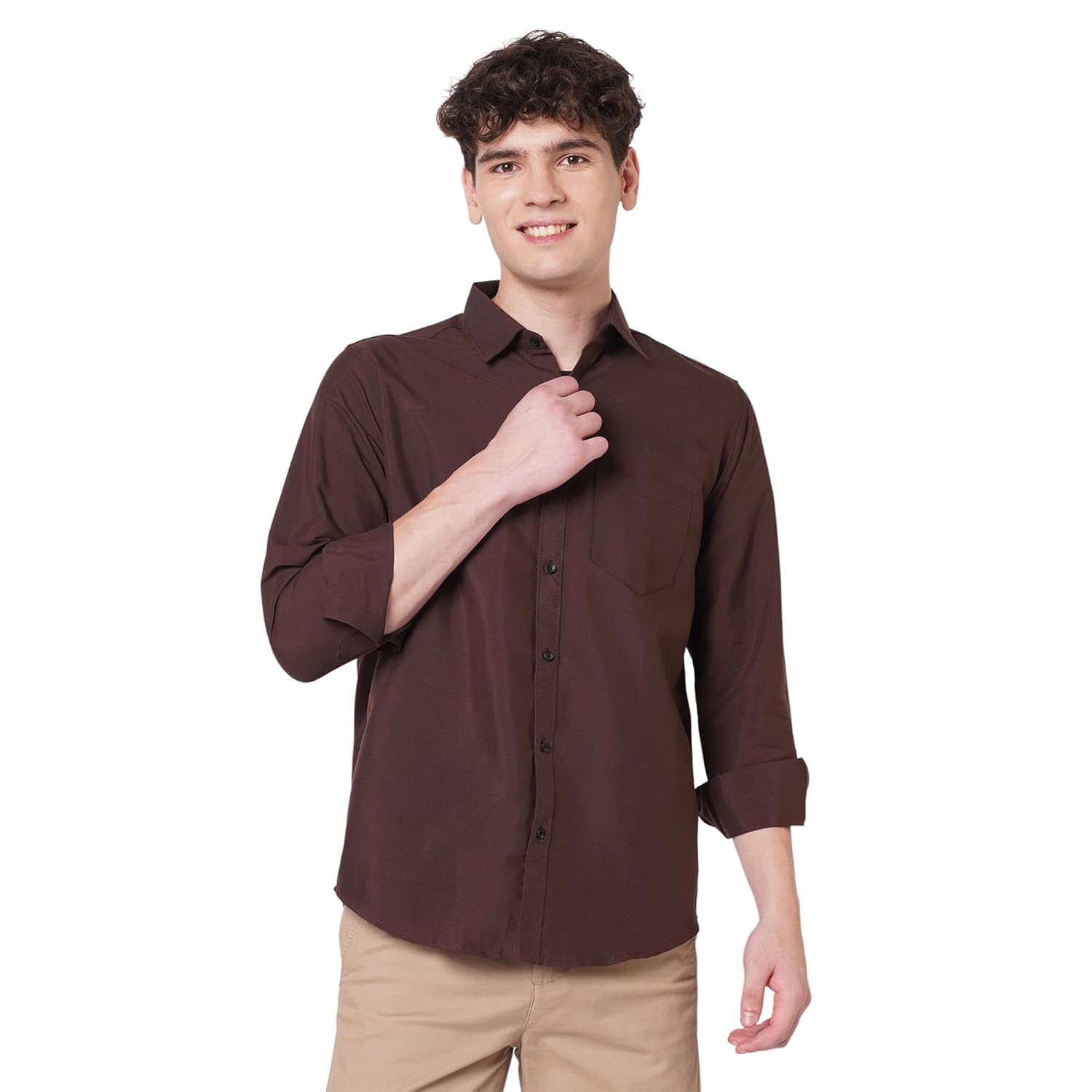TB Trybuy.in Exclusive Solid Full Sleeve Plain Shirt for Men ZZX_594