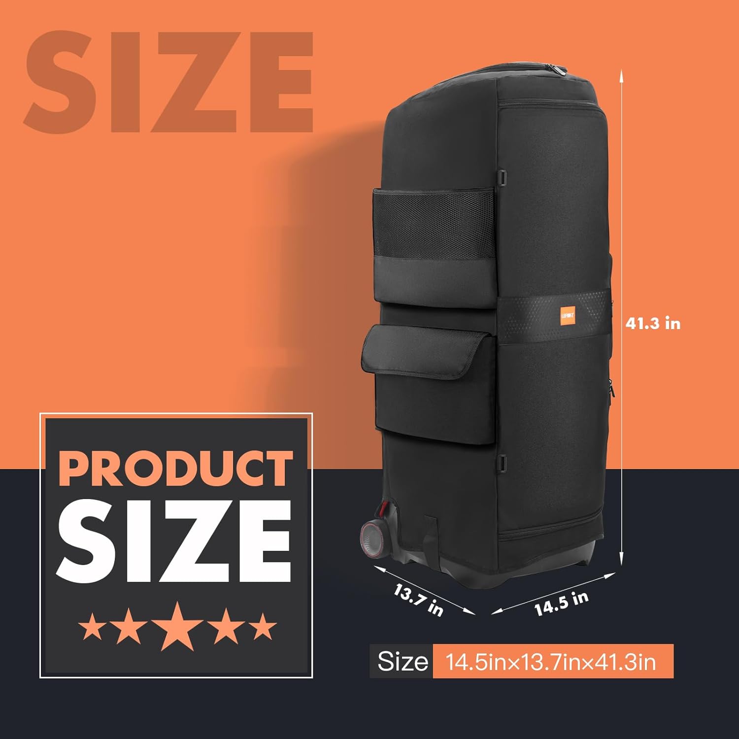 Speaker Case Compatible with JBL PartyBox Ultimate,Bottomless Speaker Dust Cover Storage Bag Fits for JBL PartyBox Ultimate for Outdoor Travel,Portable Cover Only(Without Pull Rod & Wheels) - Image 2