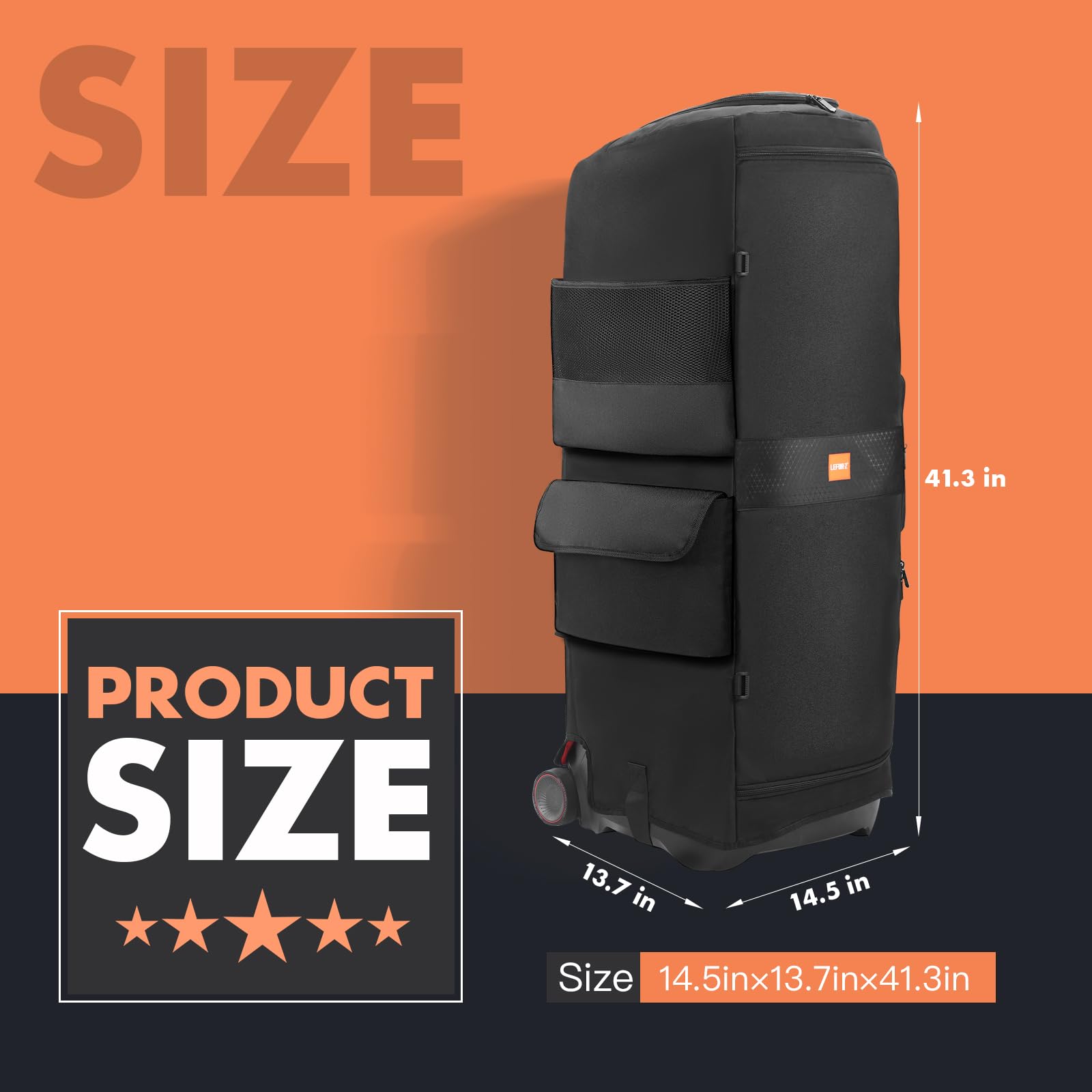 LEFOR·Z Speaker Case Compatible with JBL PartyBox Ultimate,Portable Speaker Dust Cover Storage Bag Fits for JBL PartyBox Ultimate for Outdoor Travel,Cover Only - Image 2