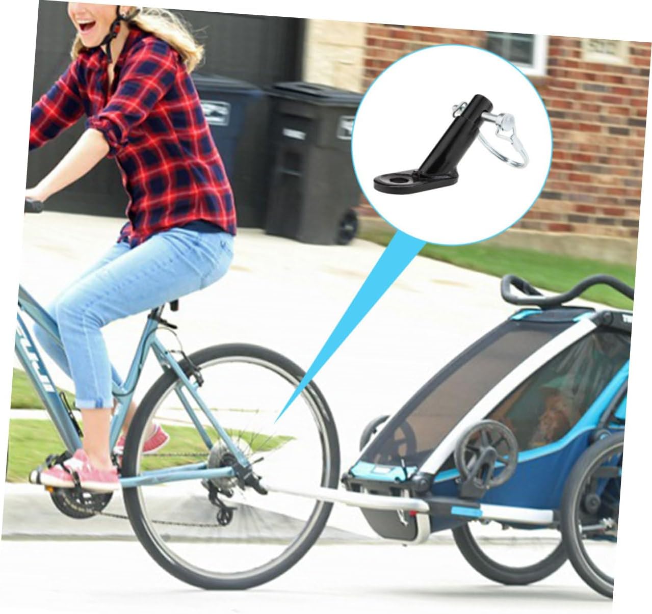 YARNOW Bike Trailer Hitch Connector Receiver Hitch Accessories for Tag Along Bike