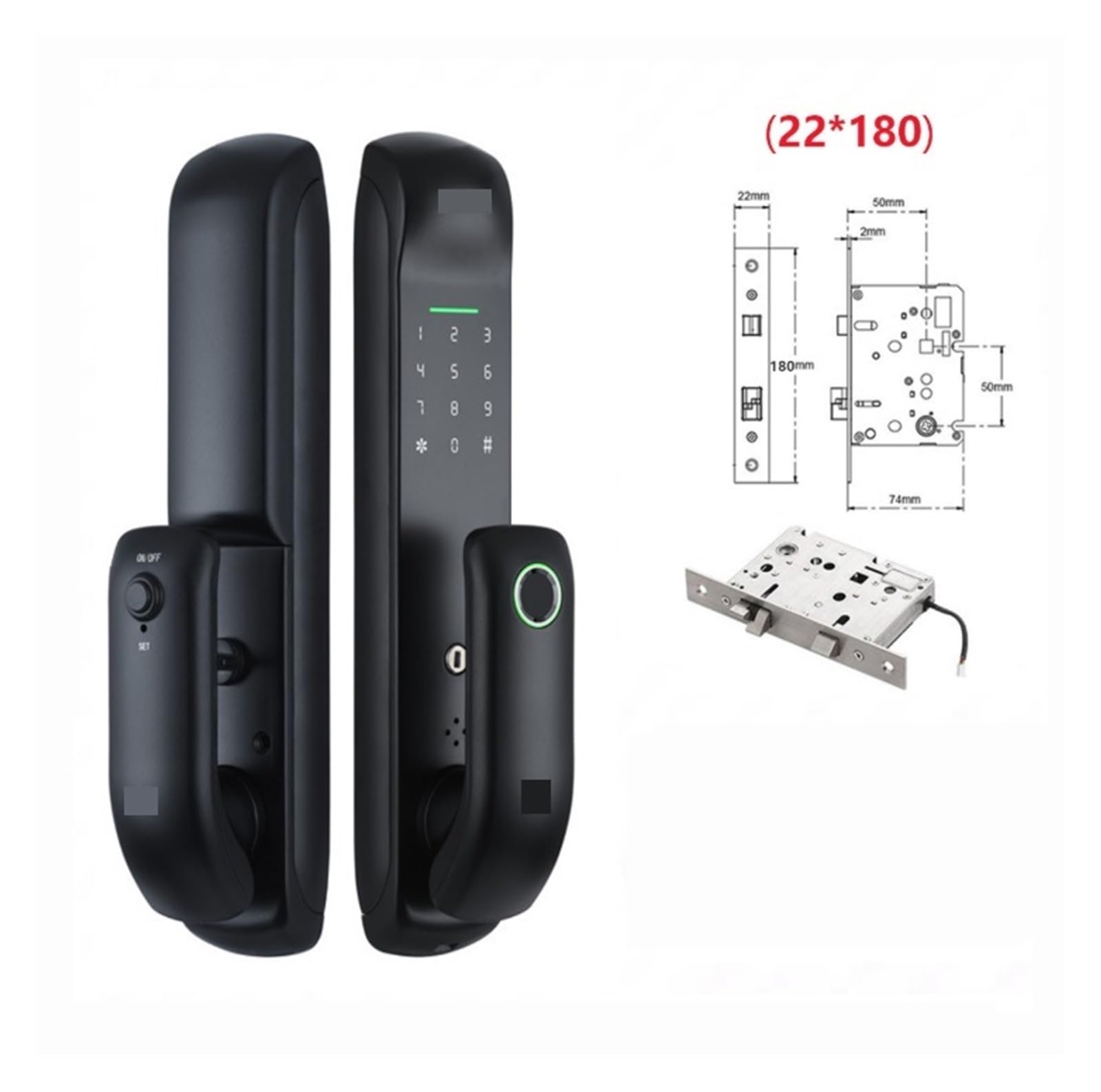 serratura porta Serratura digitale Smart Lock con impronta digitale elettronica con tastiera touch TTLock o controllo APP Tuya for la casa digitale(2 UK)