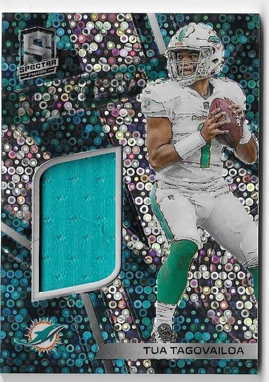 2020 Panini Spectra #NE-TT Tua Tagovailoa NEXT ERA Jersey Rookie Card In Magnetic Holder 14/75