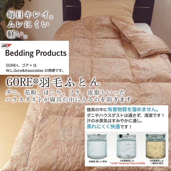 Amazon｜日本製 ゴア羽毛 肌掛け布団 エクセルゴールドラベル 
