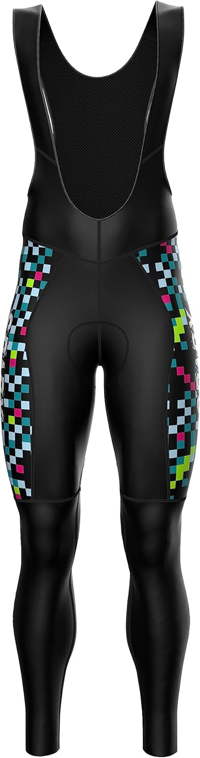 Sparx Men Winter Cycling Thermal Roubaix Bib Tights Padded Bib Pants High Viz Bike Leggings - Image 2