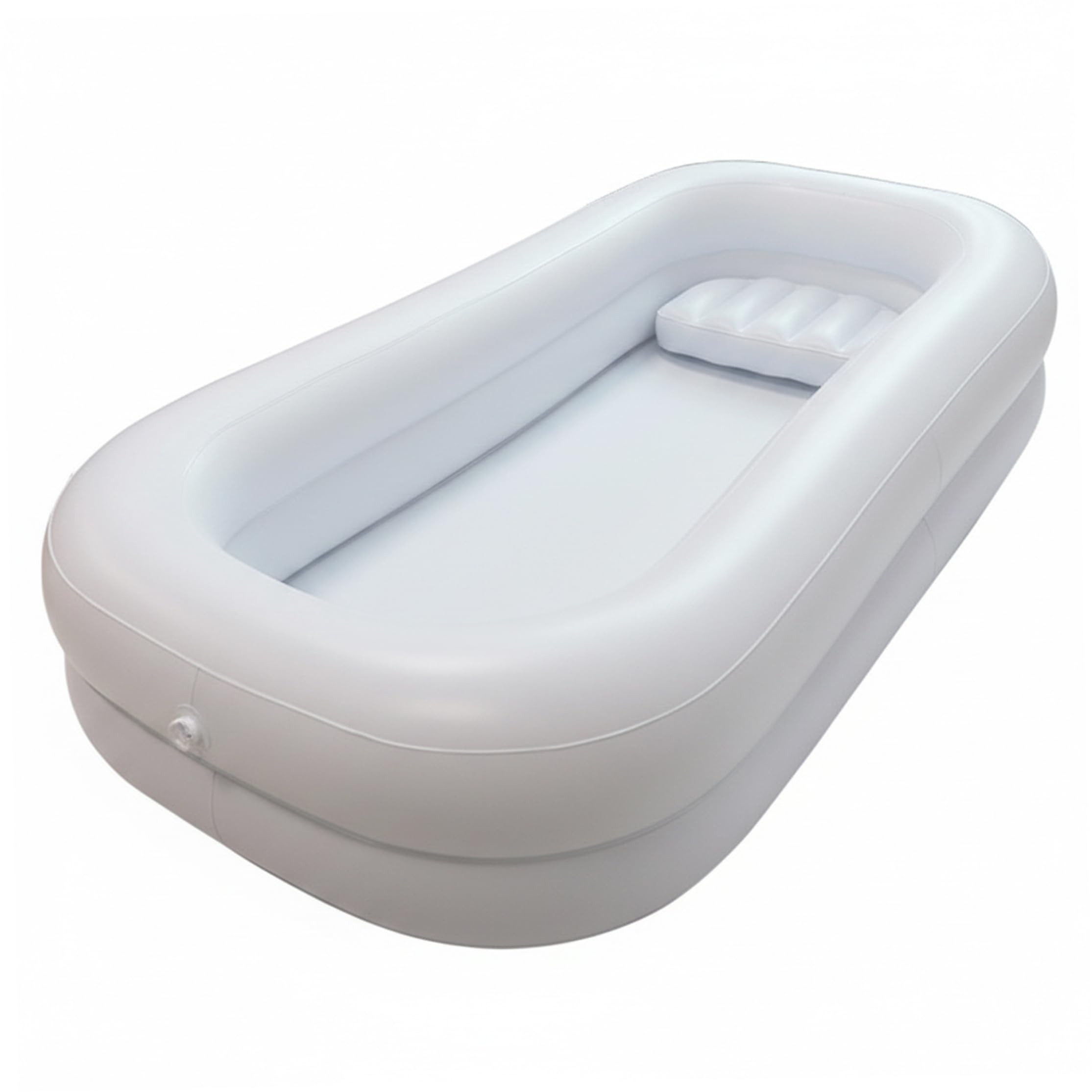 Portable Tub for Adults Inflatable Bathtub for Shower Portable Tub Adults with Pillow & Drain Hose PVC Blow up Bathtub Bedridden Individuals White