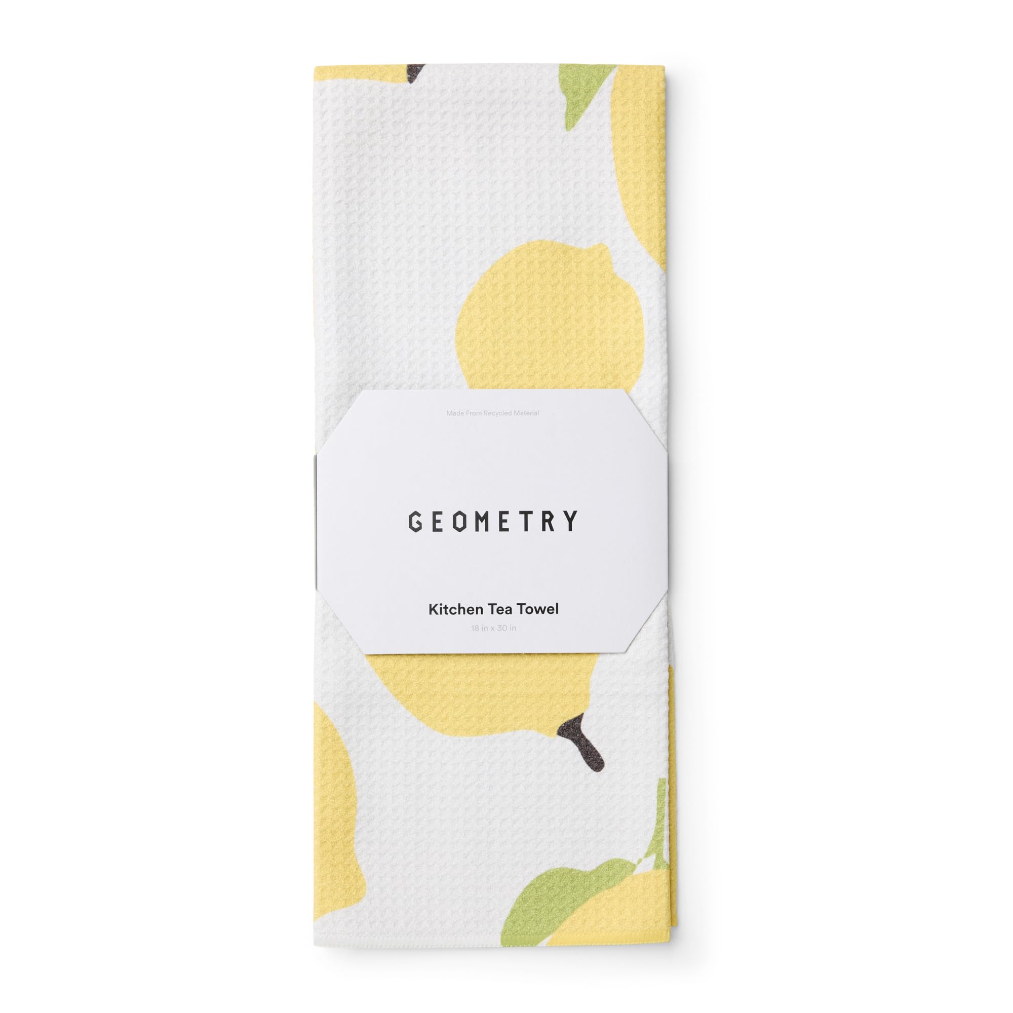 GEOMETRY Kitchen Tea Towel - Quick Dry Microfiber Cloth Dish Towels for Kitchen Drying - Premium Quick Dry Towel (Sunny Lemons, 1-Pack)
