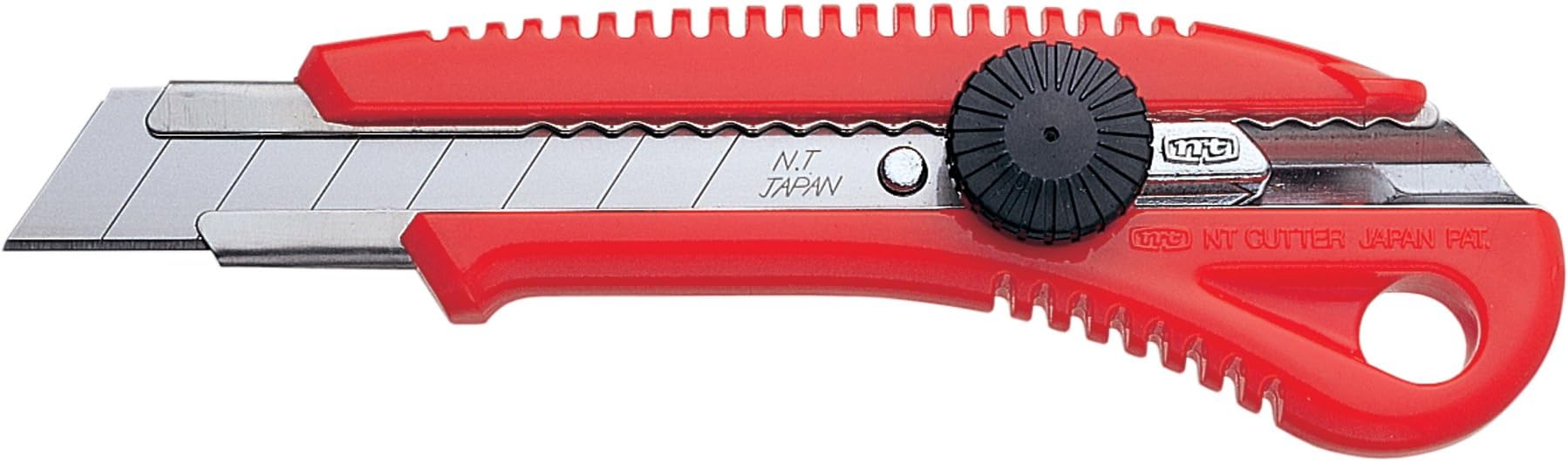 NT Cutter Heavy-Duty ABS Anti-Slip Contoured Grip Screw-Lock Utility Knife (L-550P) 18mm Heavy-Duty
