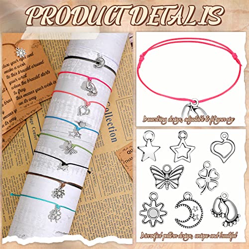 48 Sets Quinceanera Wish Bracelet Quinceanera Favors for Guests Make Wish Bracelet Bulk for Sweet 16 Party Favors3