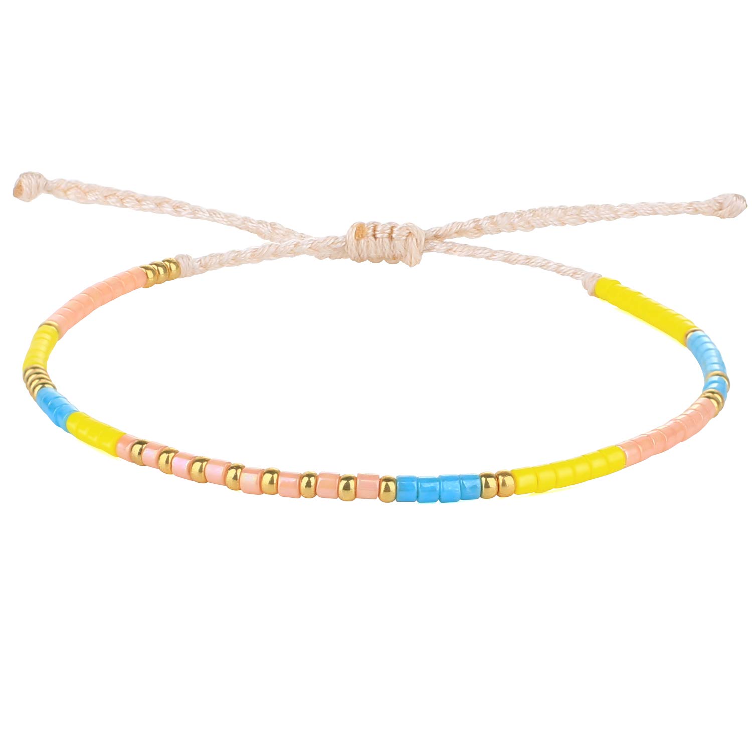 KELITCH Pulseras Amistad con Cuentas Concha Cristal Color Bohemio Pulsera Hecha A Mano Brazaletes Joyería para Mujer — view 53