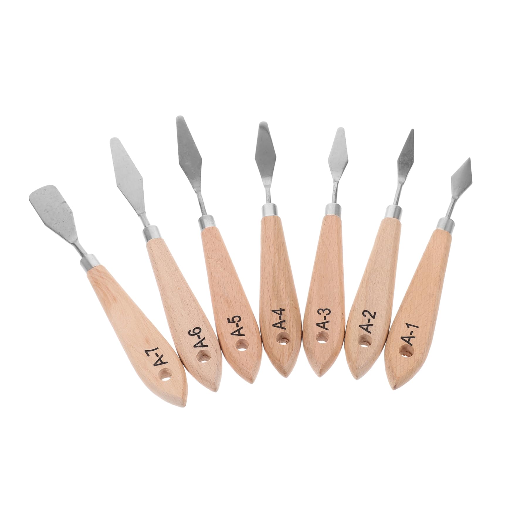 Housoutil 4 Ensembles Set De Couteaux À Palette Inoxydable pour Peinture À Huile Outils De Dessin Ergonomiques pour Mélange Application De Pigments 7 Pièces * 4
