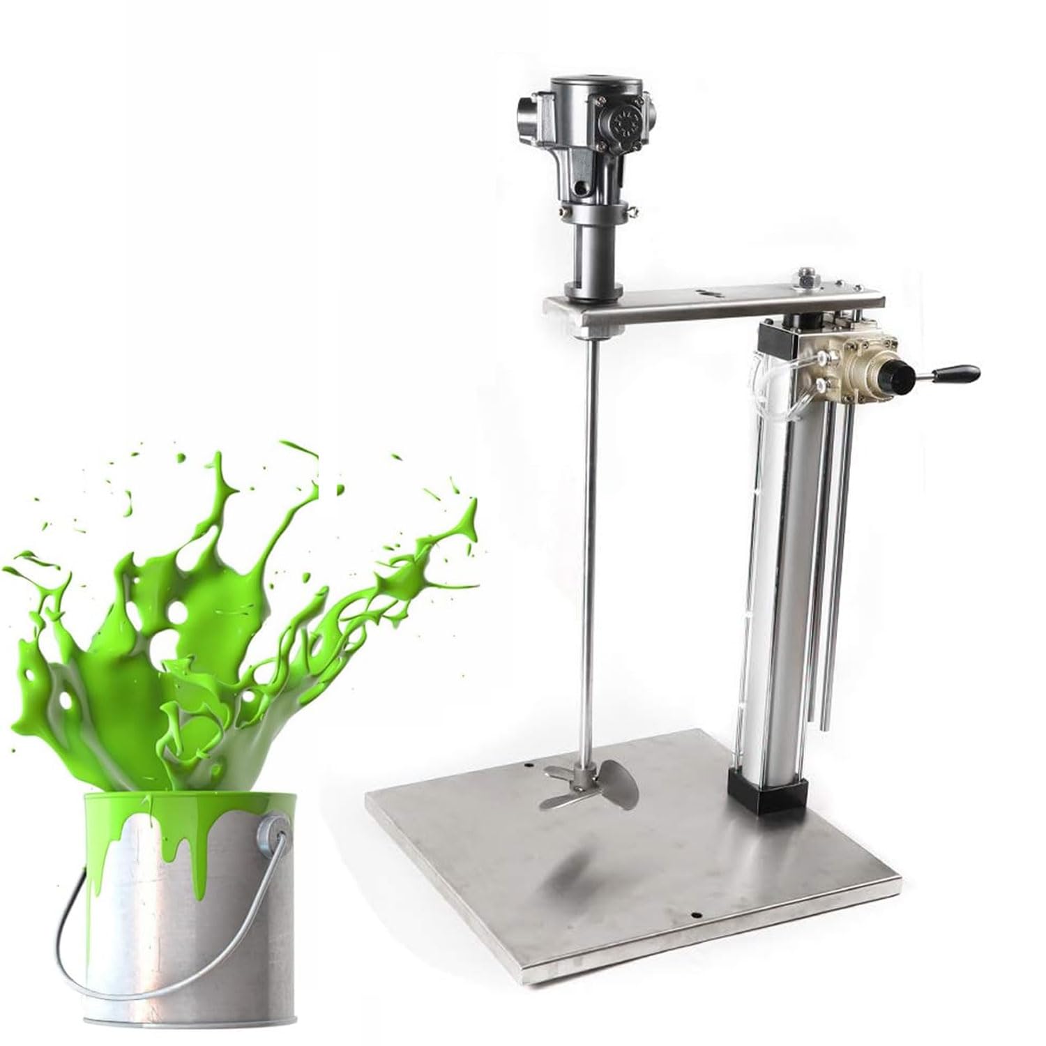 Miscelatore Pneumatico per Vernice da 5 Galloni, Miscelatore di Liquidi a Sollevamento Automatico, Miscelatore d'Aria in Acciaio Inossidabile da 2600 Giri/min 1/8 HP