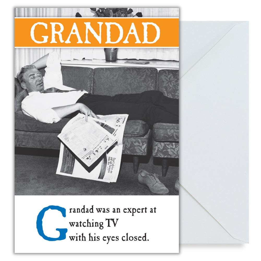 Emotional Rescue Father's Day Card For Grandad, Humorous Grandad Father's Day Card, Card. 159x235