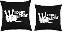 Vista 3 de Bowling Skittles Pin Bowling Pins Bowler Apparel I´ D Hit Pin Skittles Bowling Club - Almohada de 16 x 16 pulgadas, multicolor