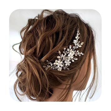 JAKAWIN Wedding Hair Accessories Bridal Hair Pieces Pearl Hair Comb