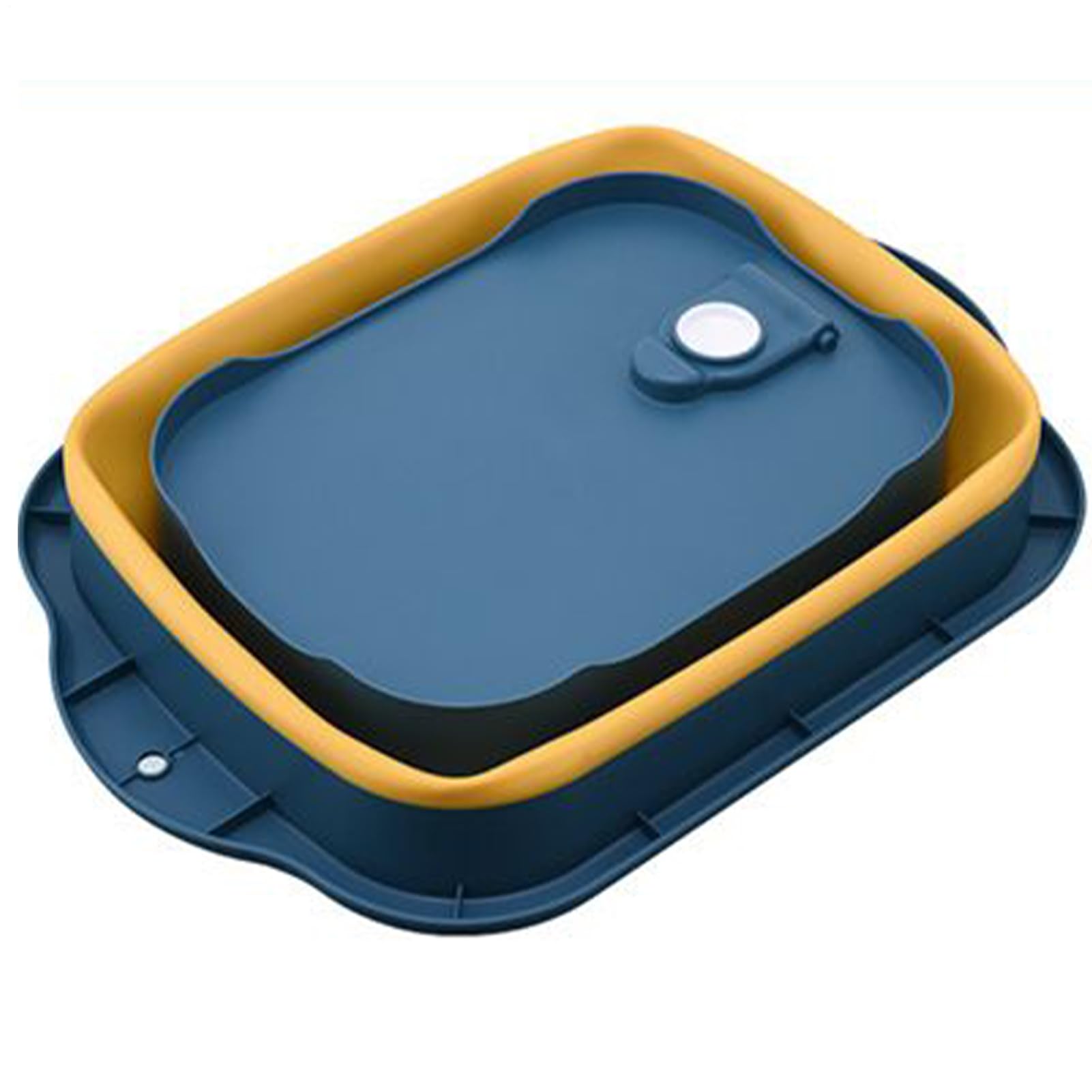 Palangana para Fregadero De Cocina Pila De Camping Plegable con Tapón De