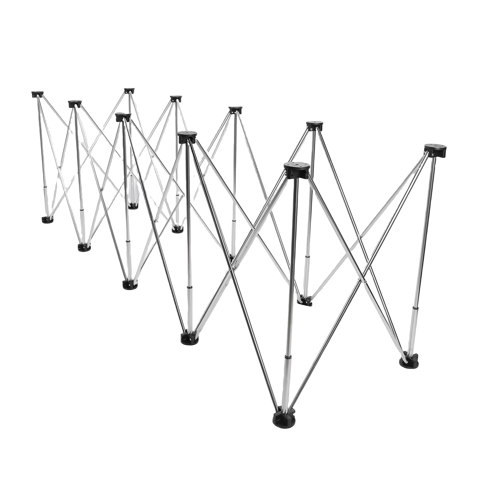 LiebeWH Mesa de Trabajo Plegable Portátil de Alta Resistencia para Carpintería, Construcción, Corte, Capacidad de 1000kg para Comodidad del Hogar, Acero Inoxidable