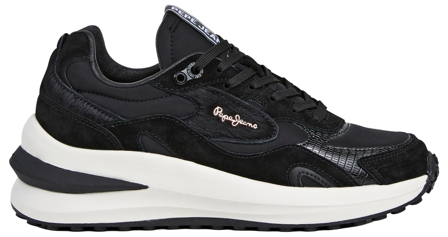 Pepe Jeans Women's Winslow Fierce W Sneak, Black (Black), 7