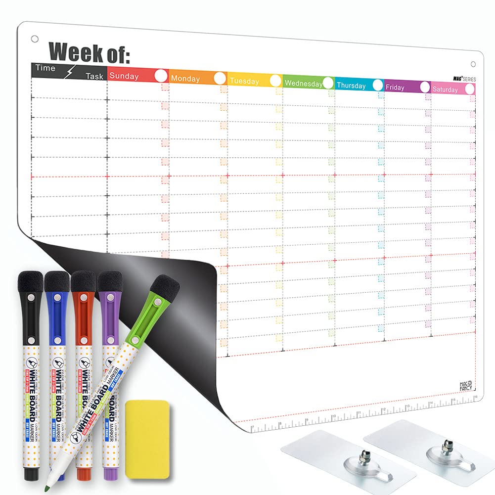 Buy Dry Erase for Refrigerator or for Wall Weekly Whiteboard Planner Timetable