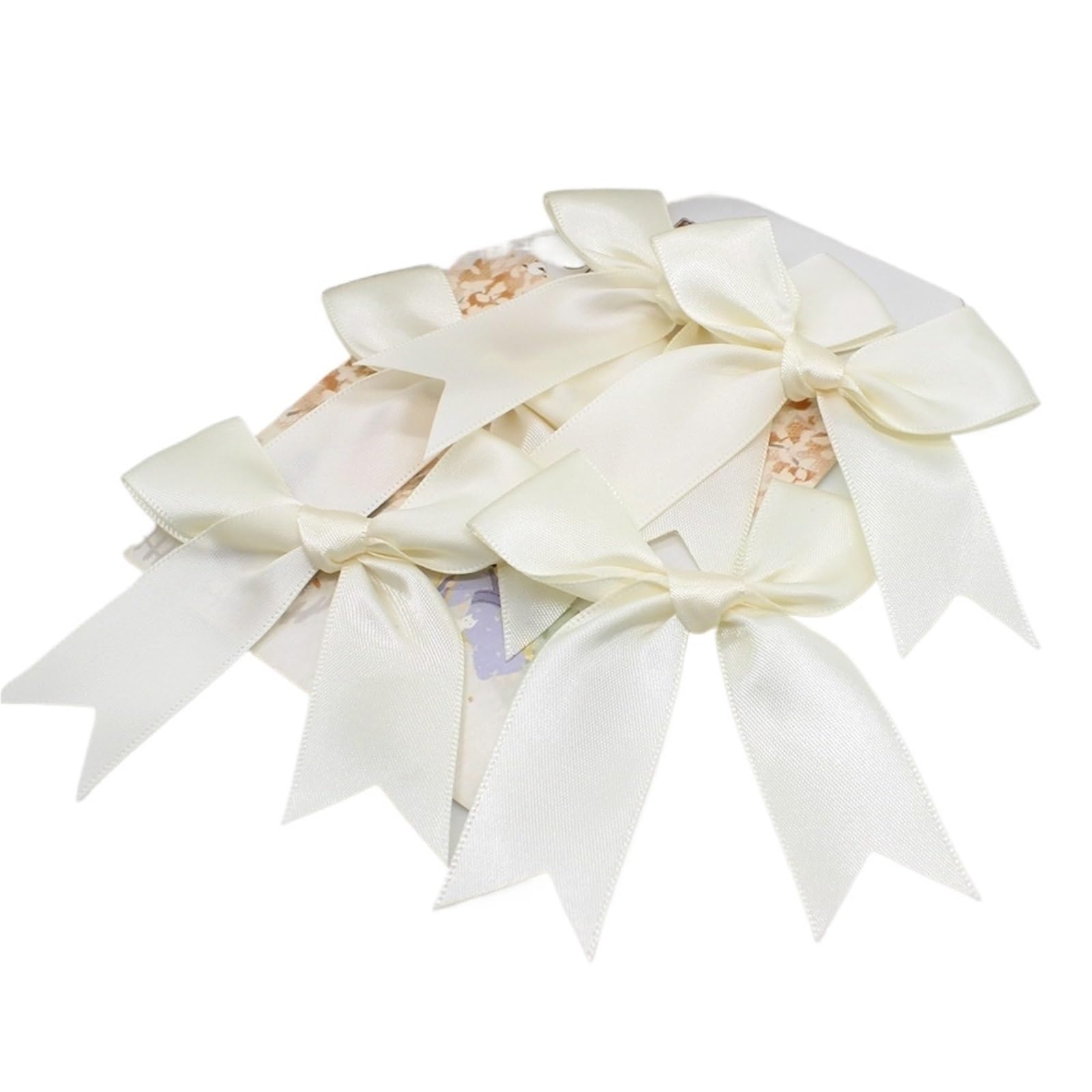UJEDFHV Mini Bow Satin Ribbon Bows Polyester Tailcoat Bow Flower For Craft Clothing for DIY Crafts(50pcs,Color 3)