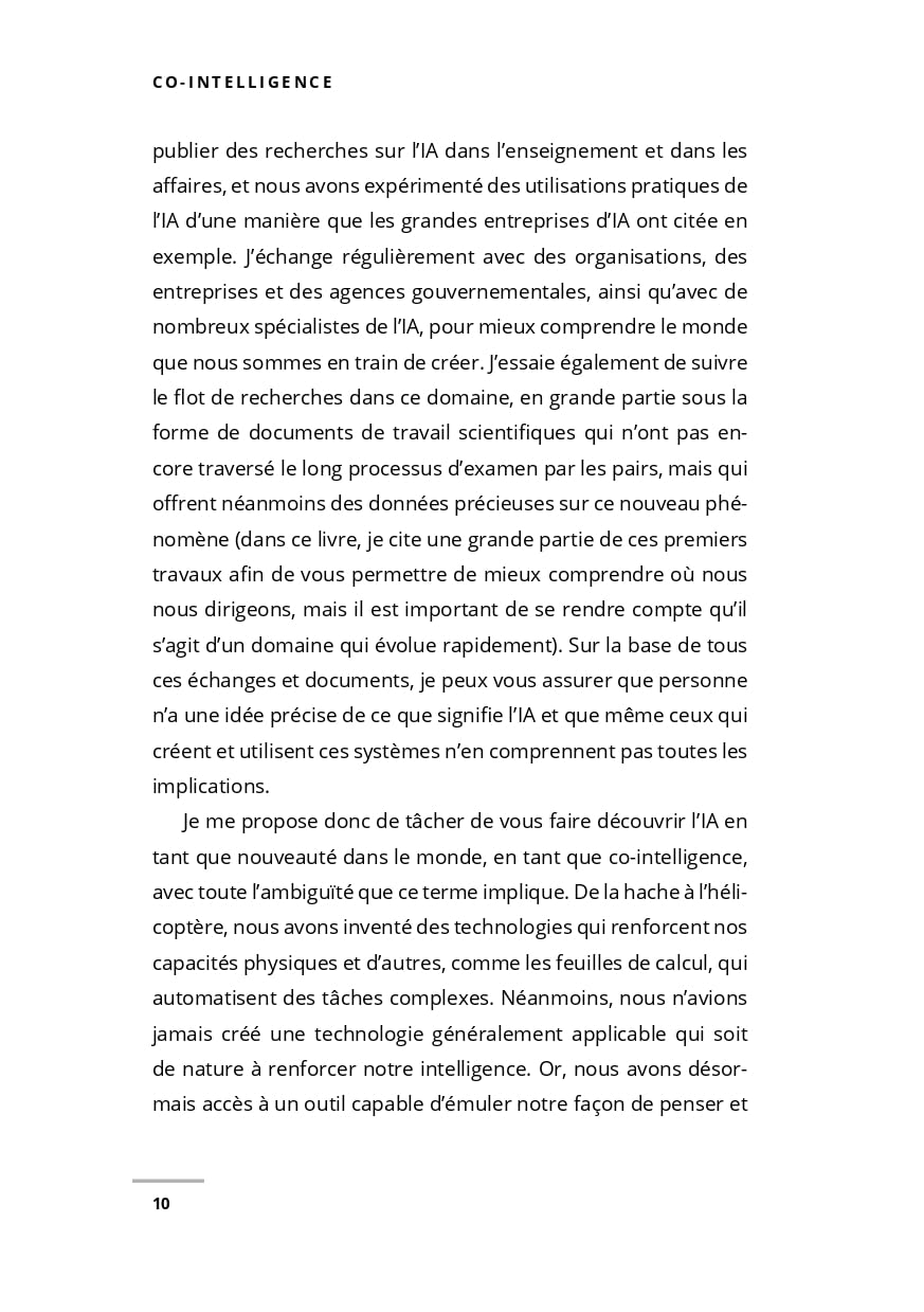 Co-intelligence - Vivre et travailler avec l'IA : machine learning, best-seller, ia, intelligence artificielle, enjeux de l'ia, découvrir l'ia, chatgpt, découvrir le fonctionnement de l'ia