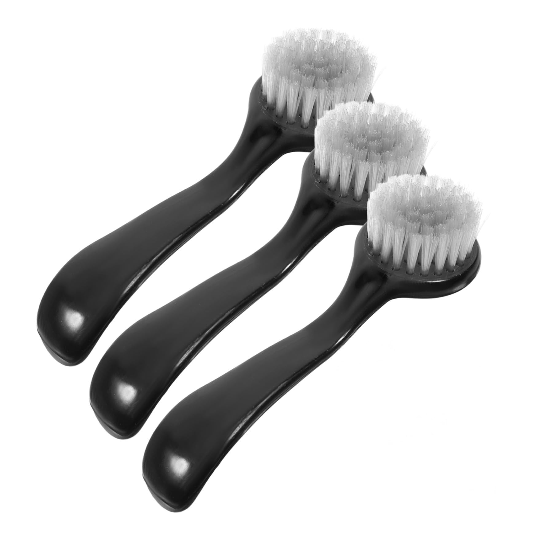 WOFASHPURET 3Pcs Facial Cleansing Brush Ergonomic Handle Face Washing Brush for Deep Clean Soft Bristles for All Skin Types Travel Accessory for Cleansing and Exfoliating