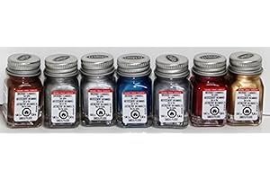 Testors Enamel Model Paint - 7 Metallic Color Set 1