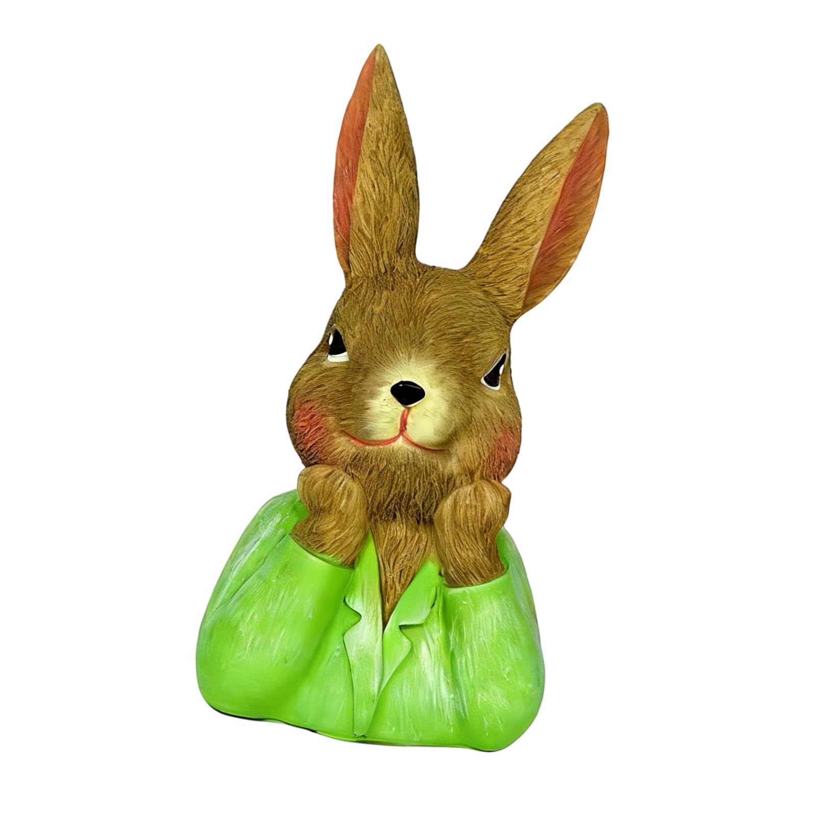 Tsophreniq Detailed Hand Painted Easter Rabbits Statue for Holiday Home Decor Decorative Rabbits Figurine