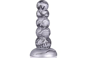 Beginner Liquid Silicone Anal Plug 5 Balls Dildo