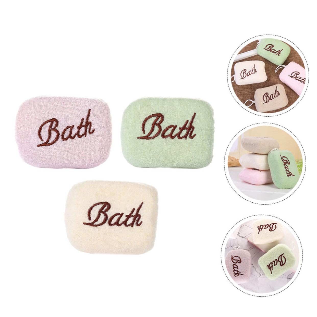 Toyvian 15 Piezas Toalla De Baño Bordada Esponja De Bebe Para Bañarse Esponjas De Baño Para Ducha Esponja De Baño De Espuma Esponja Facial Lufa Natural Cuerpo Cepillo De Espuma Bebé
