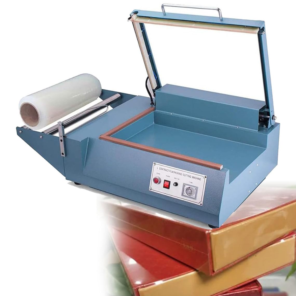 Heat Sealer Shrink Wrap Machine, L-Bar Packing Machine for Households Retail Industrial Sealing - Adjustable Time, Manual Heat Sealing and Cutting