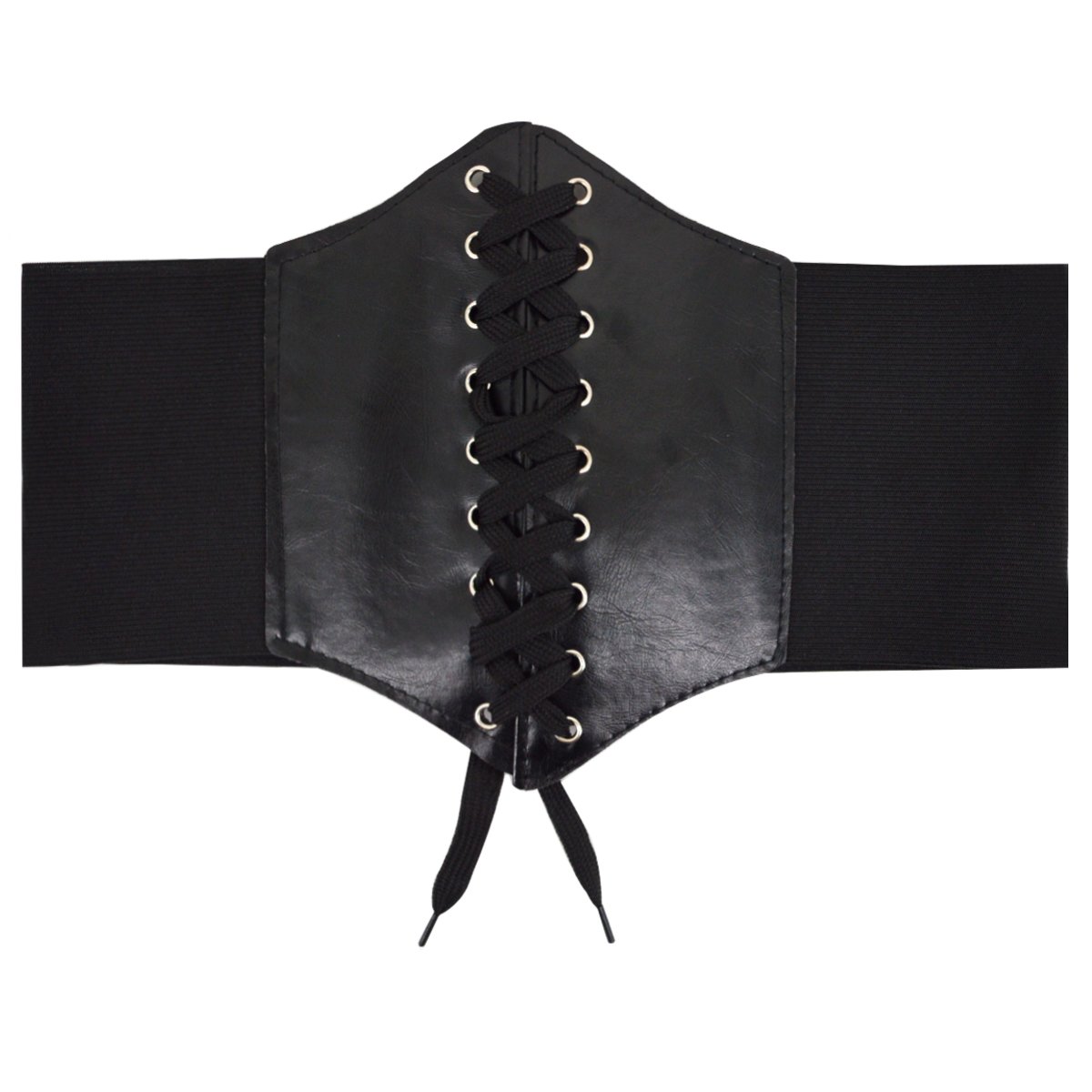 Sun Kea Womens Adjustable Faux Leather Peplum Cinch Belt Wide Waistband Skirt Belt Mothers Day Gift