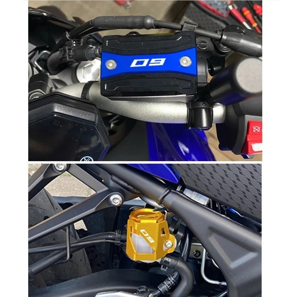 Bouchon réservoir frein Bouchon de liquide frein avant et arrière, accessoires moto, couvercle remplissage d'huile, protection pour MT09 FZ09 MT-09 mt09 2014 – 2020