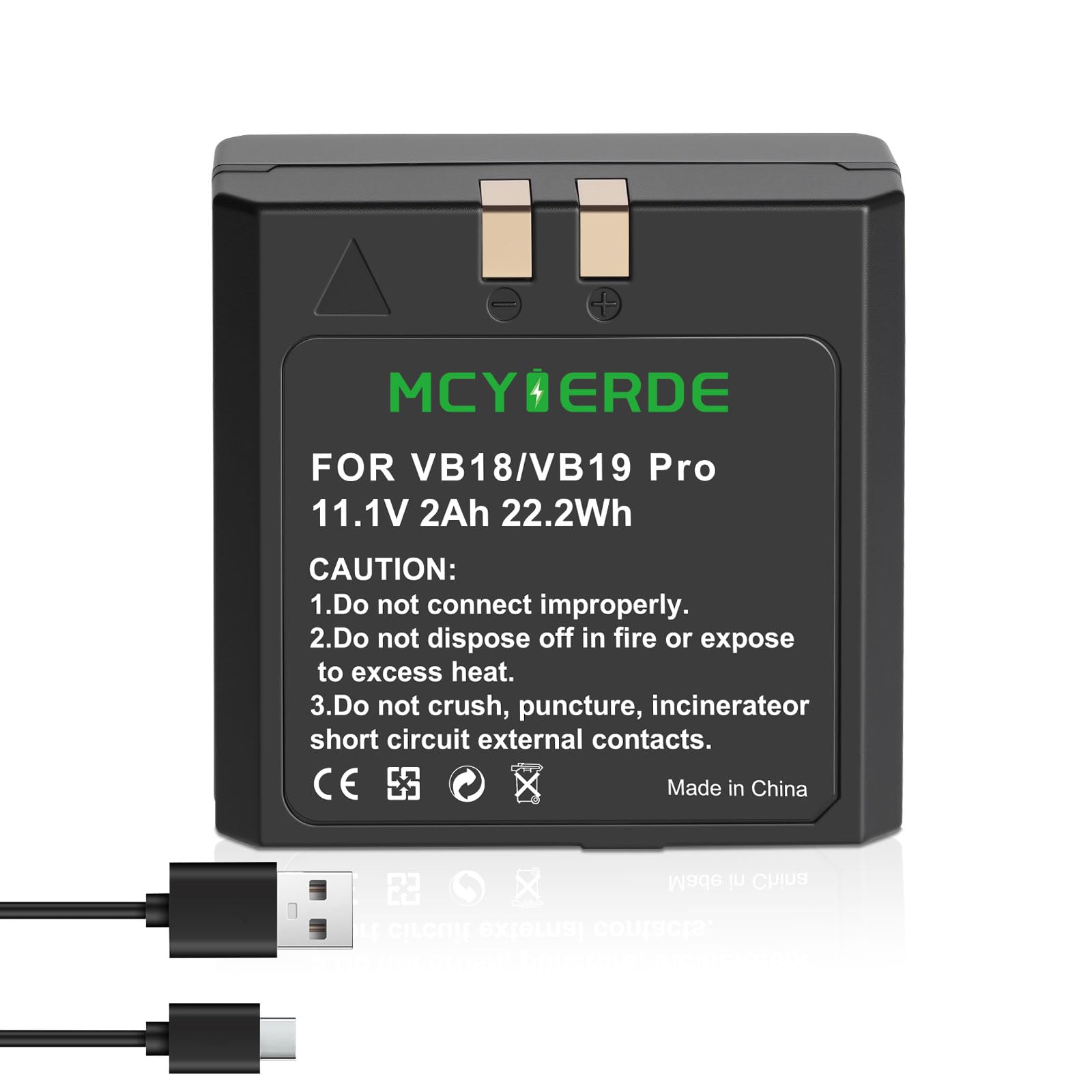 VB18 2000mAh Rechargeable Replacement Battery for Godox V860/V850/V850II/V860II Series Speedlite Flash
