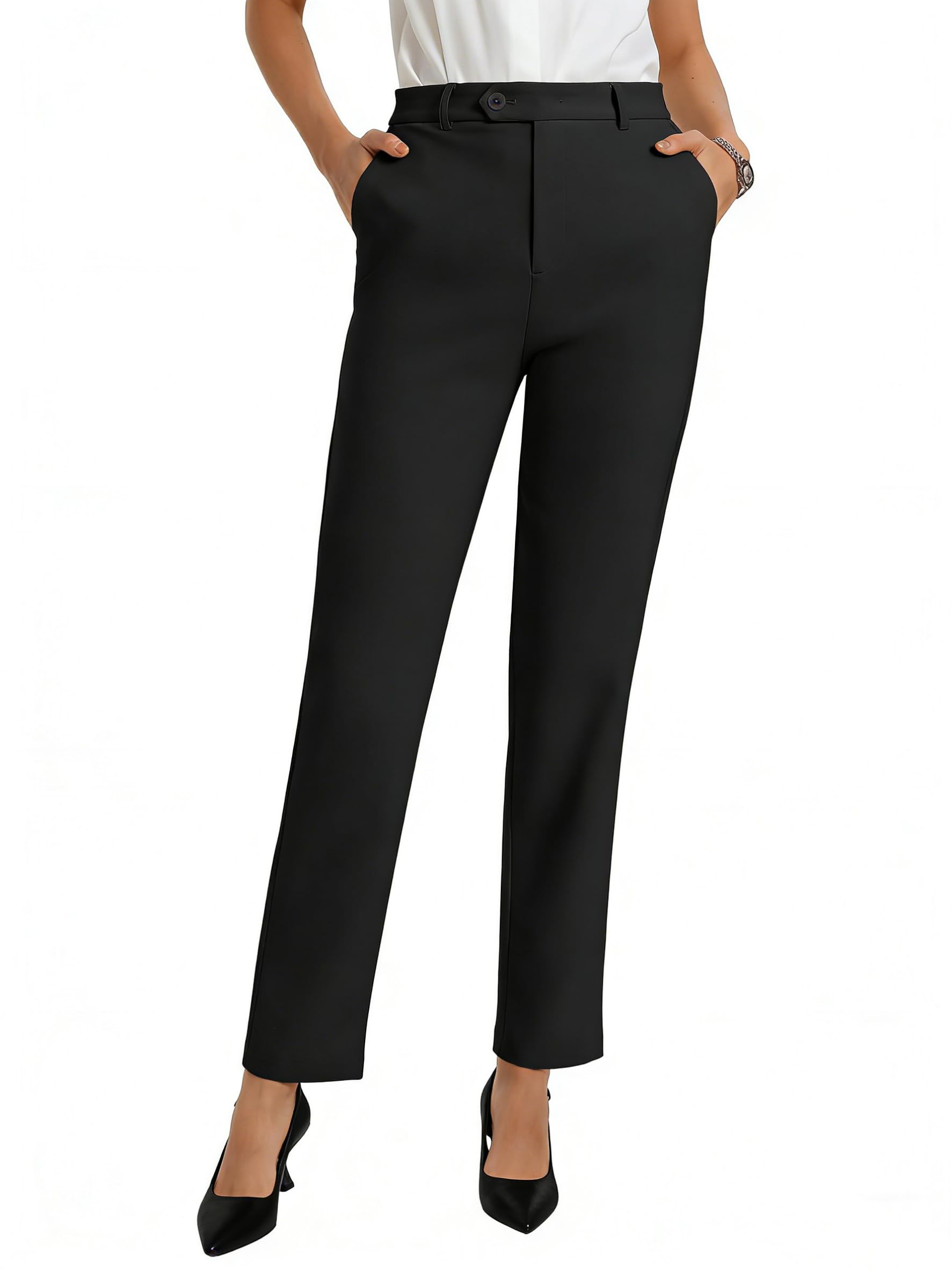 GRACE KARIN Dress Pants Women High Waisted Wrinkle Free Work Trousers Slacks with Pockets Office Business Casual Outfits