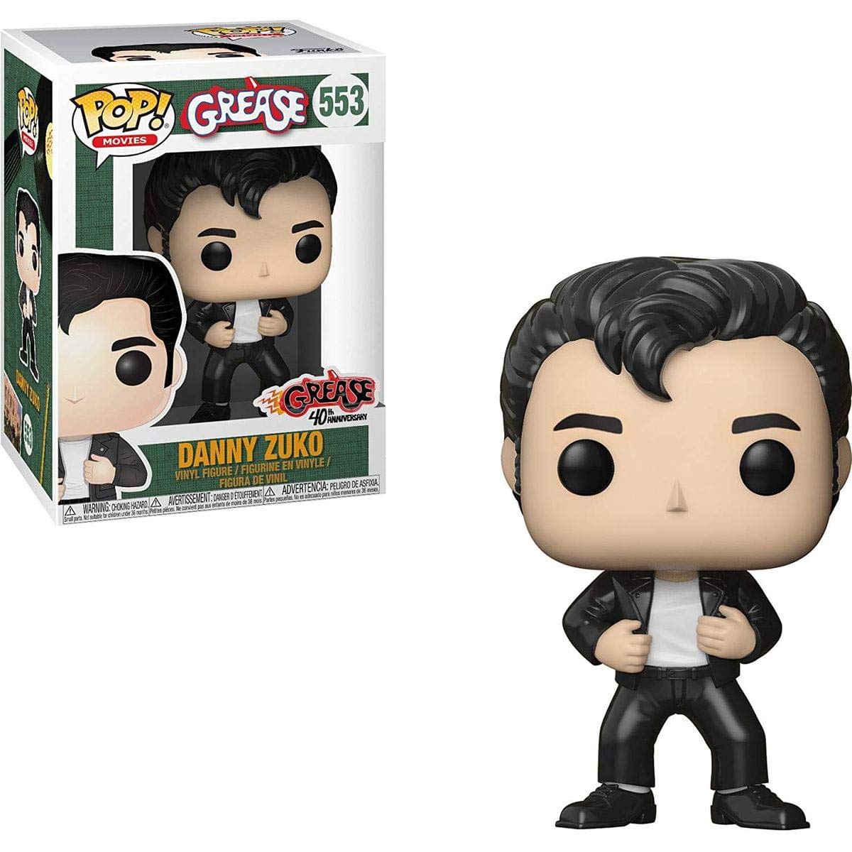 29442 Grease Danny Zuko Pop Vinyl Figure, Multi-Colour