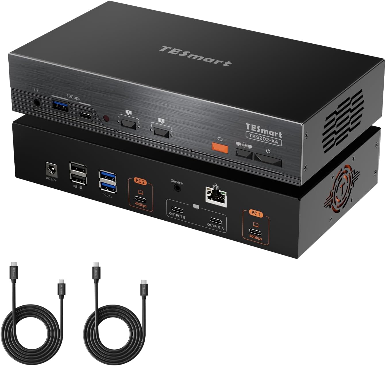 TESmart 2x2 Thunderbolt 4 KVM Switch Compatible with Apple Studio Display