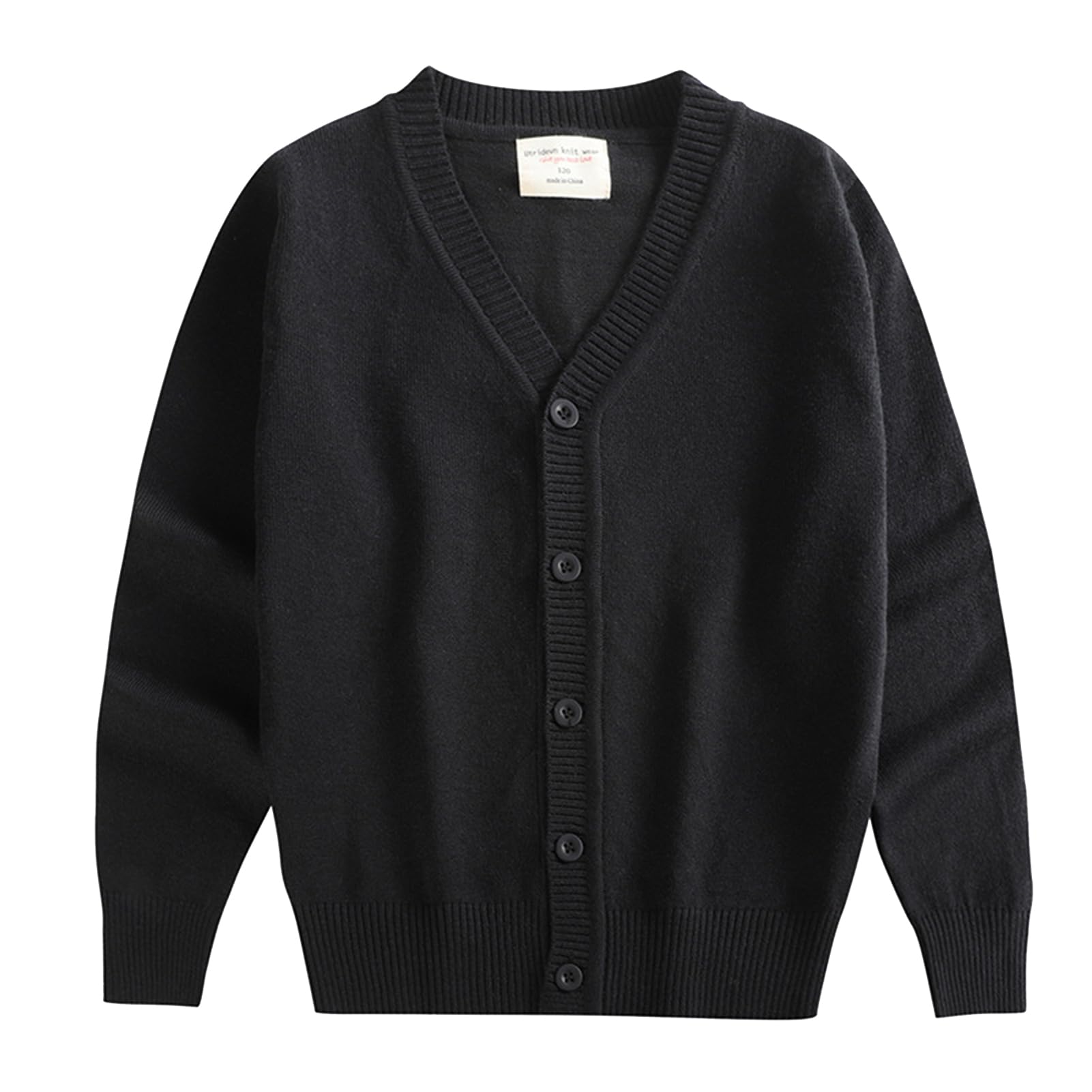 Yimutian Chaqueta de Punto para Niños, Uniforme Escolar, Chaqueta para Niños y Niñas, Cuello Redondo, Manga Larga, Suéter con Botones