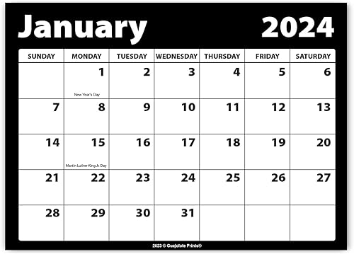 Calendario mensual magnético 2024-2025 para refrigerador, letras y números en negrita, 2 años, va desde diciembre de 2023 hasta diciembre de 2025.