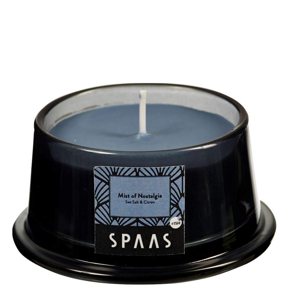 Spaas Scented Candle in Low Glass, 15 Hours, Mist of Nostalgia