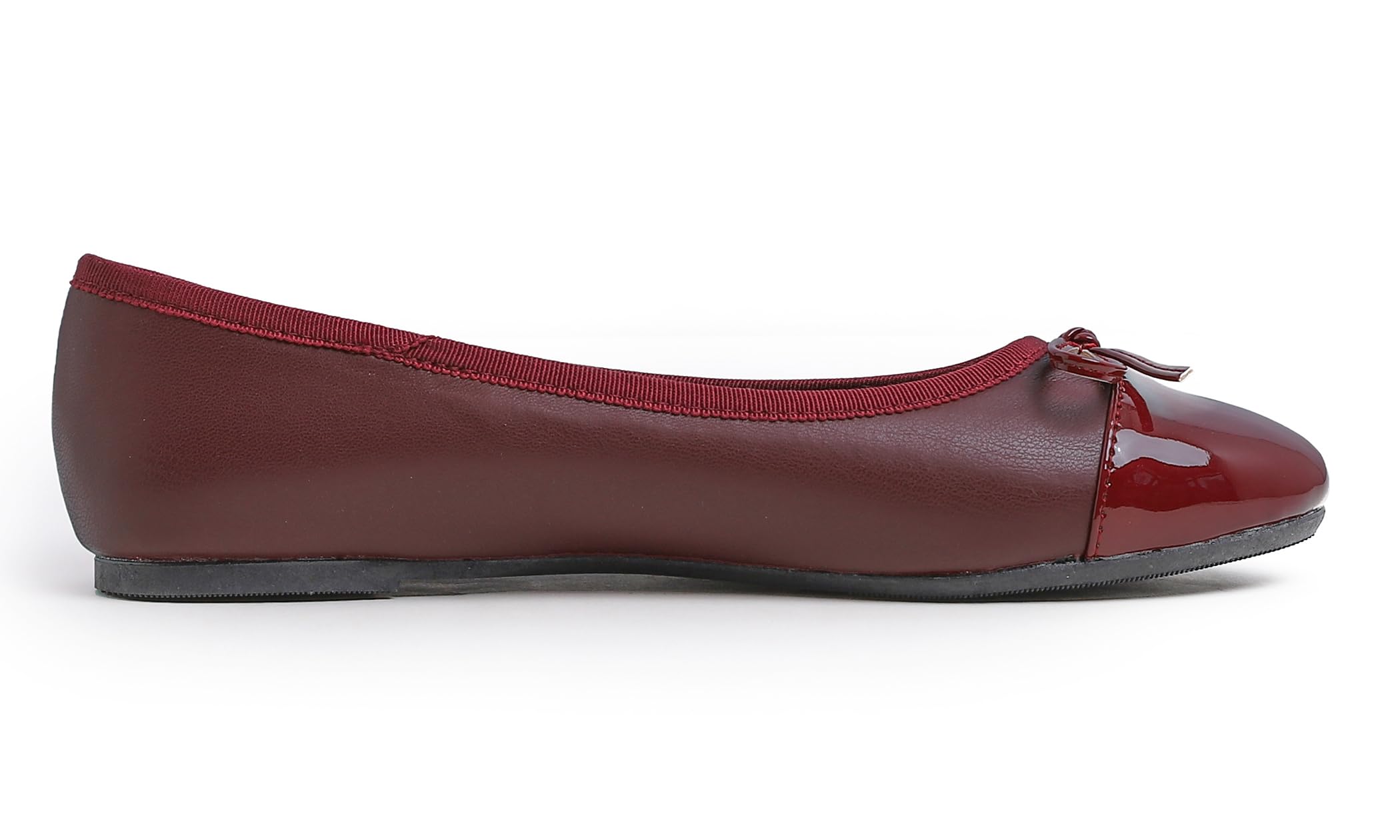 Feversole Damen Klasssische Ballerinas Lack Balerinaschuhe Flach Damenschuhe Zehenkappe
