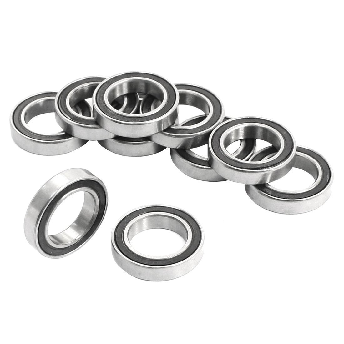 Pomoflexi 10Pcs 6802-15x24x5mm Metal Shielded Sealed Deep Groove Ball Bearings