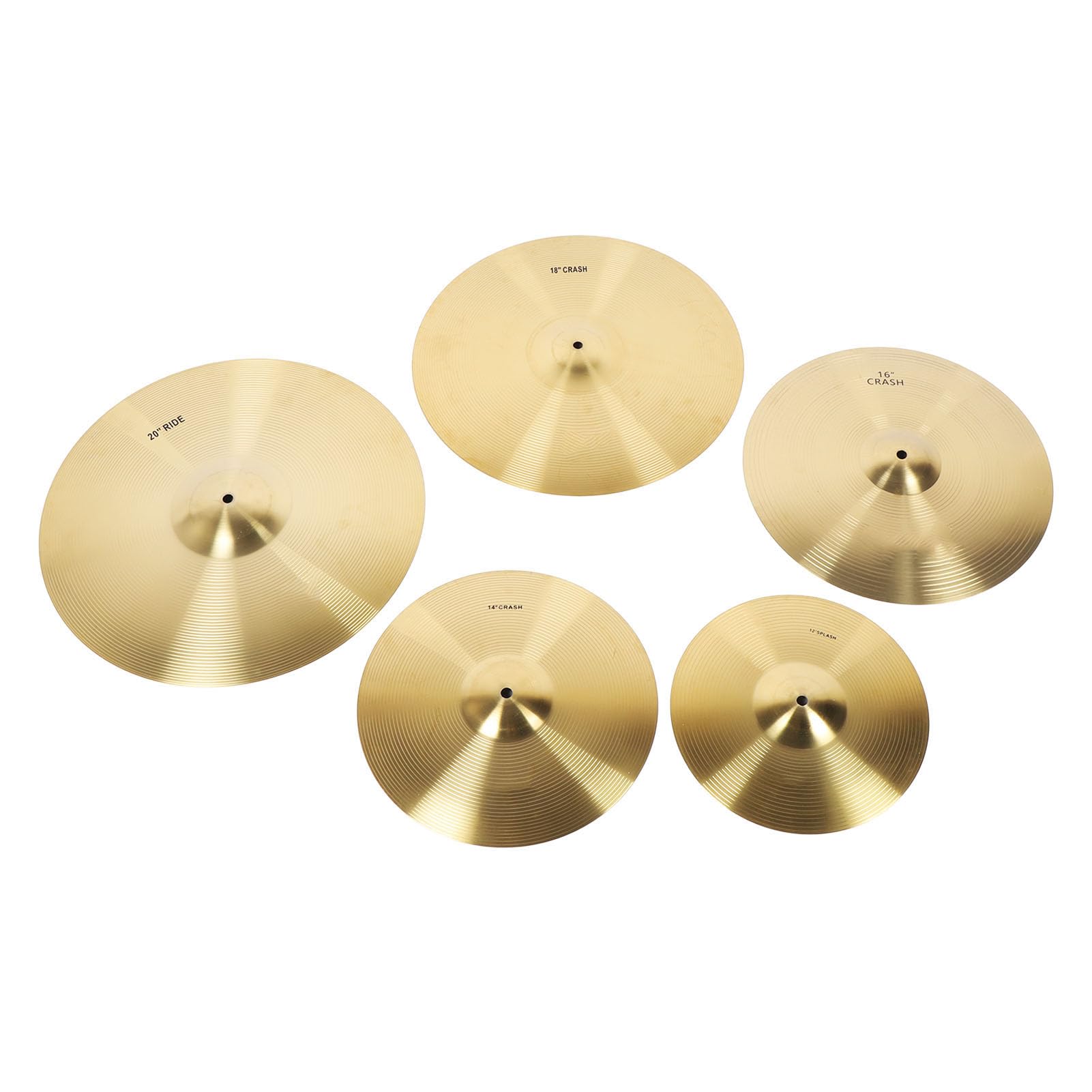 5PCS ZH149 Set di Piatti per Batteria in Ottone Rub per Batteria Jazz Set di per 12 Pollici 14 Pollici 16 18 20 per