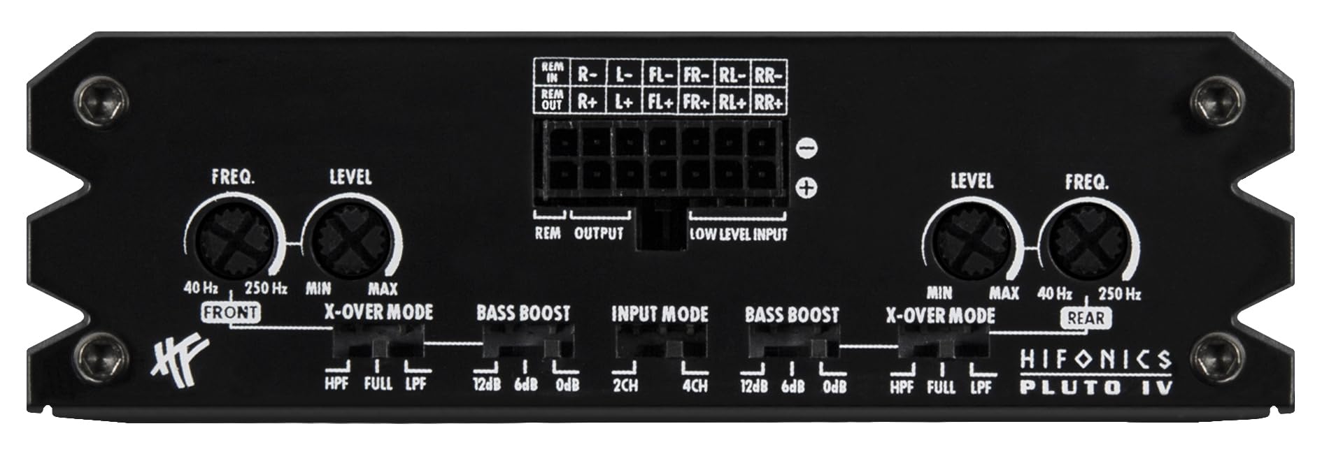 HiFonics PLUTO 4 | Amplificador de potencia digital de 4 canales micro, clase D con 4 x 95 W RMS