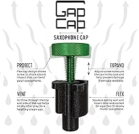 Vista 3 de El enchufe flexible de extremo para saxofón alto GapCap cabe en tu saxofón, se expande para adaptarse a tu estuche, ventilar el aire para secar
