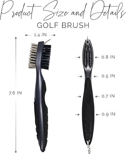 Vista 3 de Your Dream Party Shop Let's Par Tee - Divertida toalla de golf para hombres con cepillo y enfriador de latas, toallas de golf divertidas negras