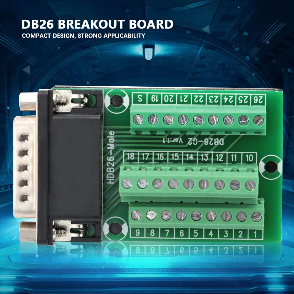 Scheda Breakout DB26 Connettore D-SUB 26 Pin a Terminali PCB per Interfaccia Computer Progetti Elettronici
