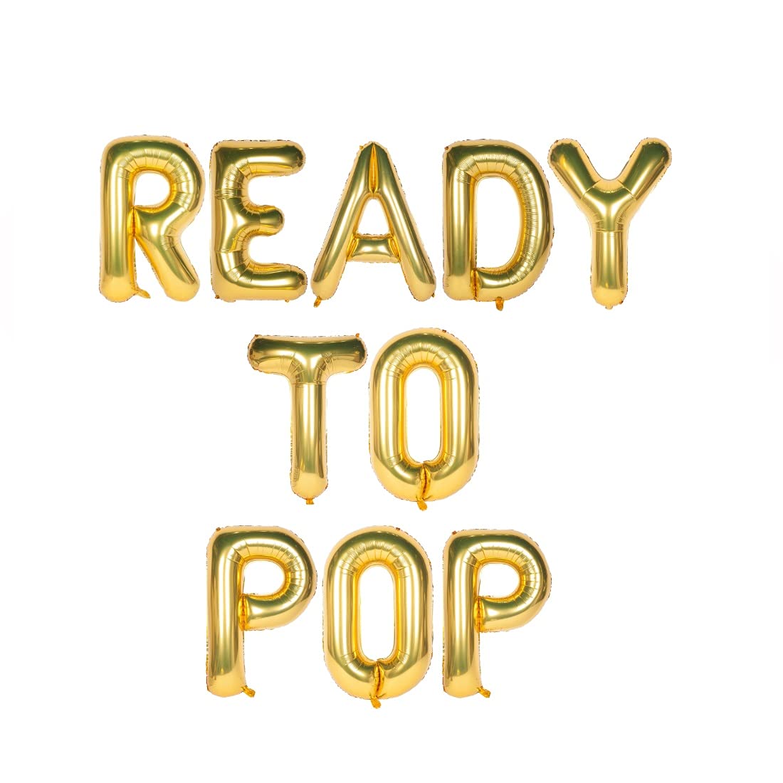 Atpata Funky Baby Shower Title Phrase Text Foil Balloons for Baby Announcement/Baby Shower Party Decoration (Ready To Pop)