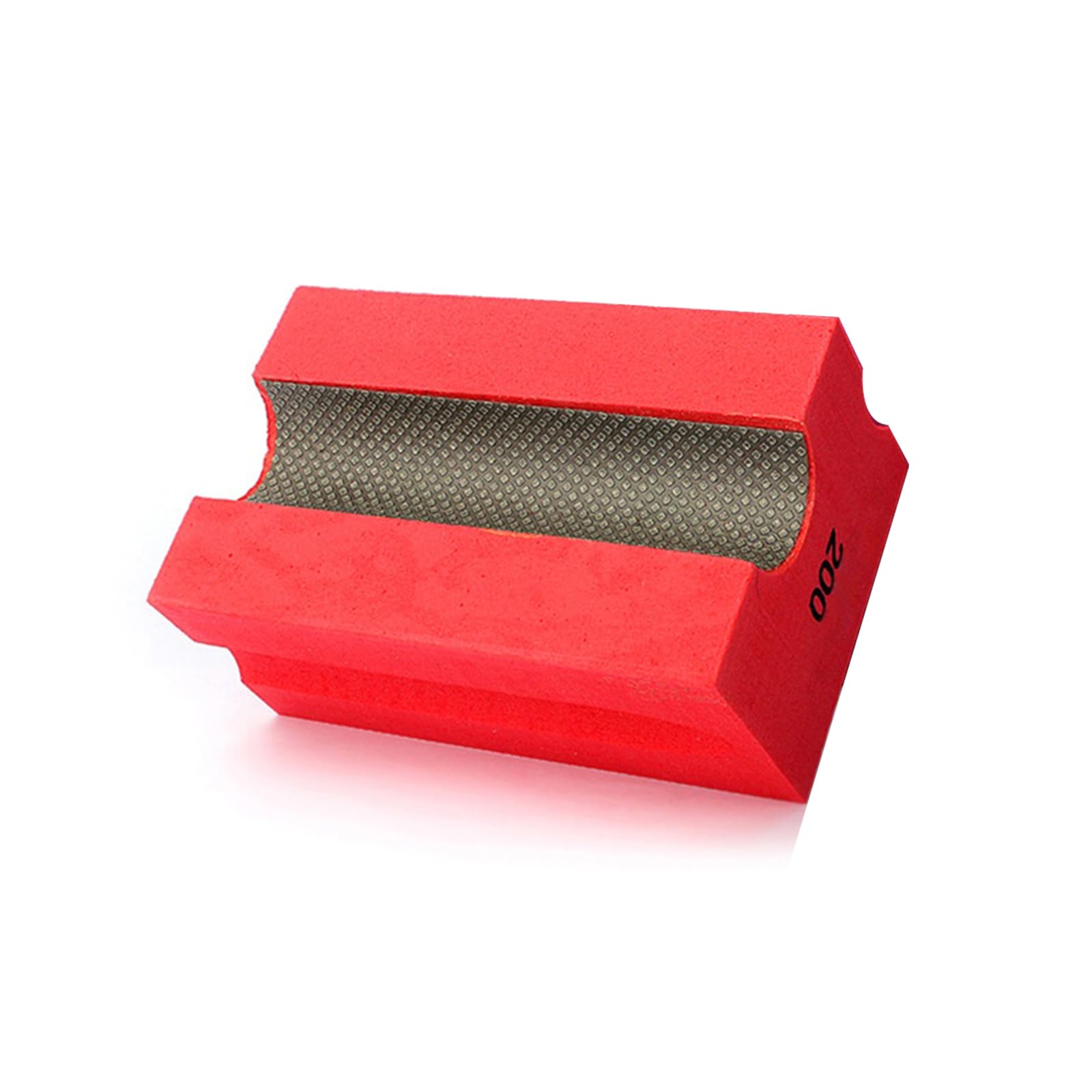 Unifizz Electroplated Diamond Sanding Blocks Red V20 Polishing Grinding Hand Pads Block for Granite Marble Glass Stone 200 Grit