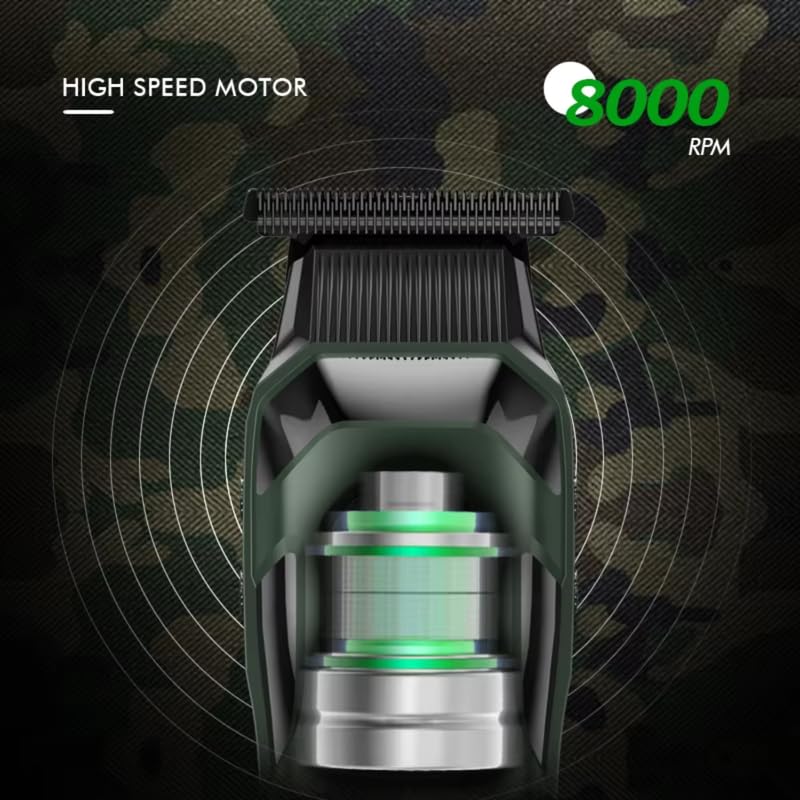 Image of WMARK NG-8280 Premium 6000-8000RPM 5 Speed Digital Display DLC coating Blade Pro Li Outliner Cordless T Blade Hair Clipper 0 Gap Outlining for Barber Runtime 300min, With Extra Blade Set, Model 34